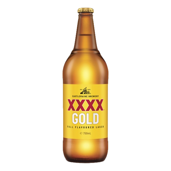 XXXX Gold Lager 3.5% 750ml Bottle Case of 12