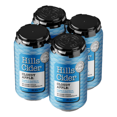 The Hills Cider Co Cloudy Apple Cider 375ml Can 4 Pack