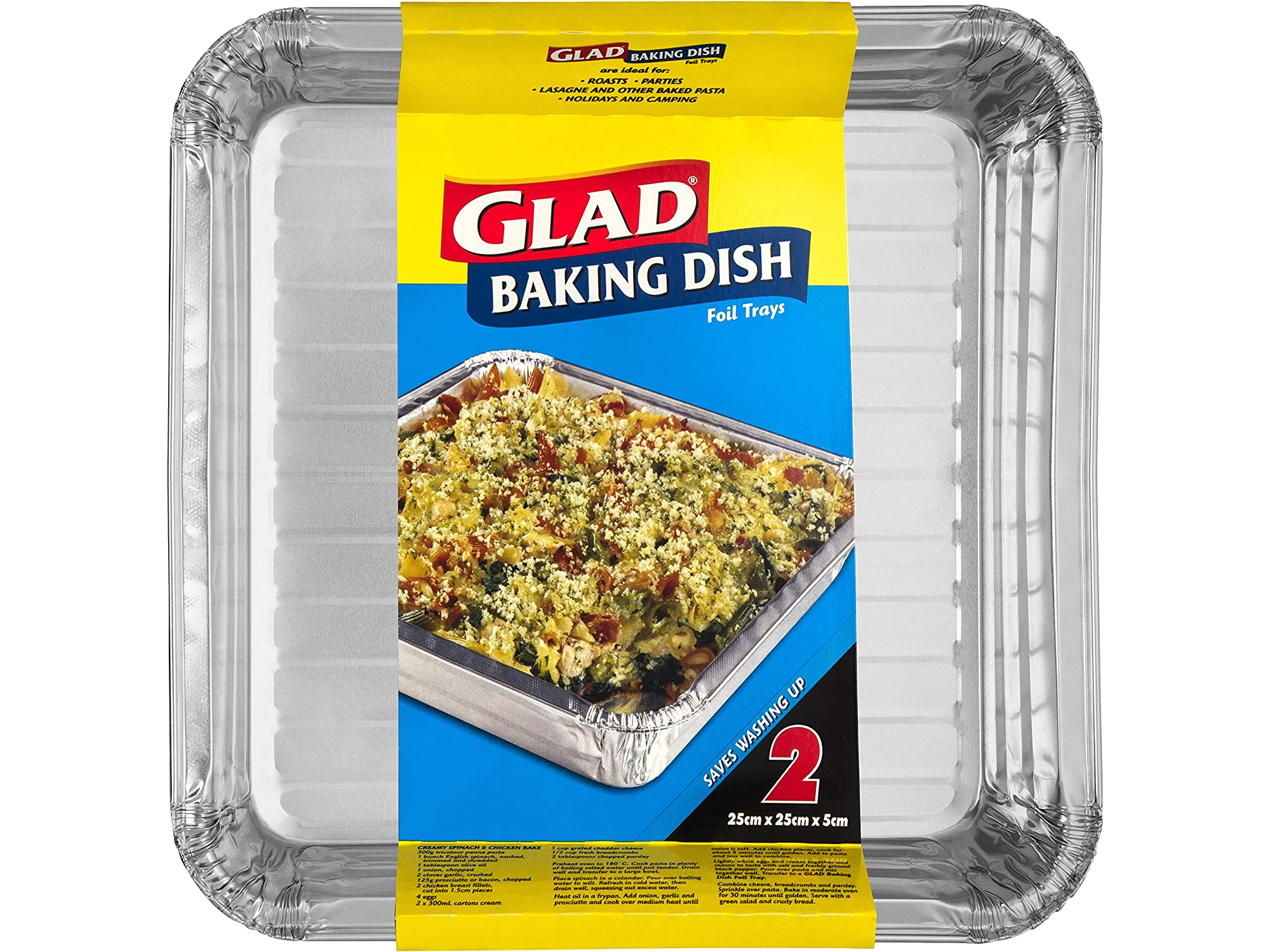 Glad Baking Dish Foil Trays 2 Pack