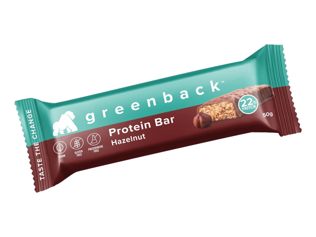 Greenback Hazelnut Plant Protein Bar 50g