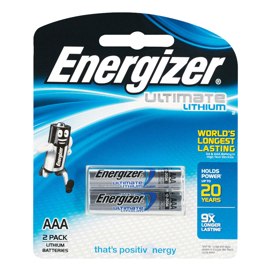 Energizer Battery Ultimate Lithium AAA 2 Pack