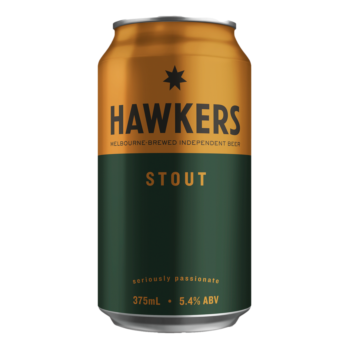 Hawkers Stout 375ml Can 4 Pack