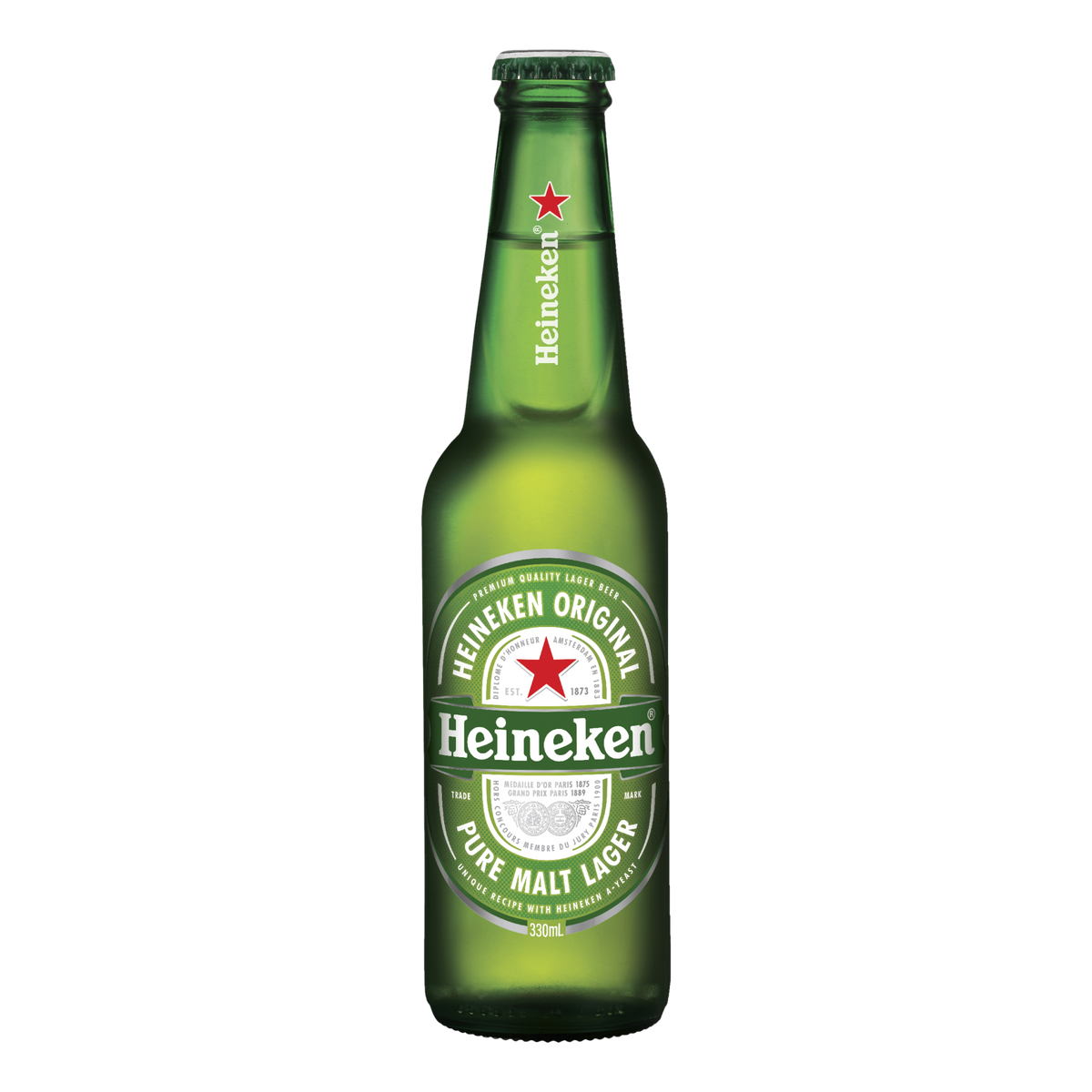 Heineken Original Lager 330ml Bottle Single - Camperdown Cellars