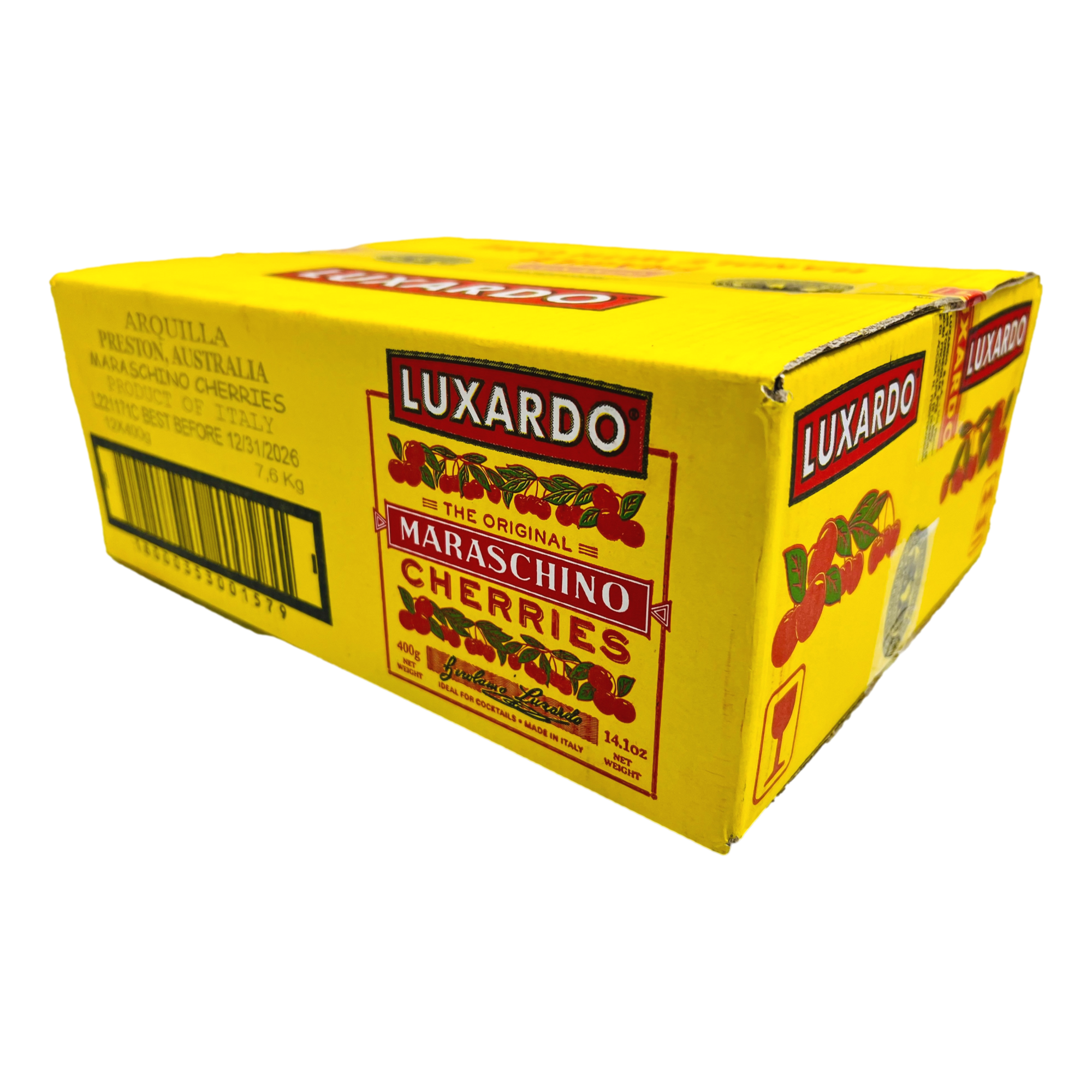 Luxardo Maraschino Cocktail Cherries in Syrup 400g Jar Case of 12