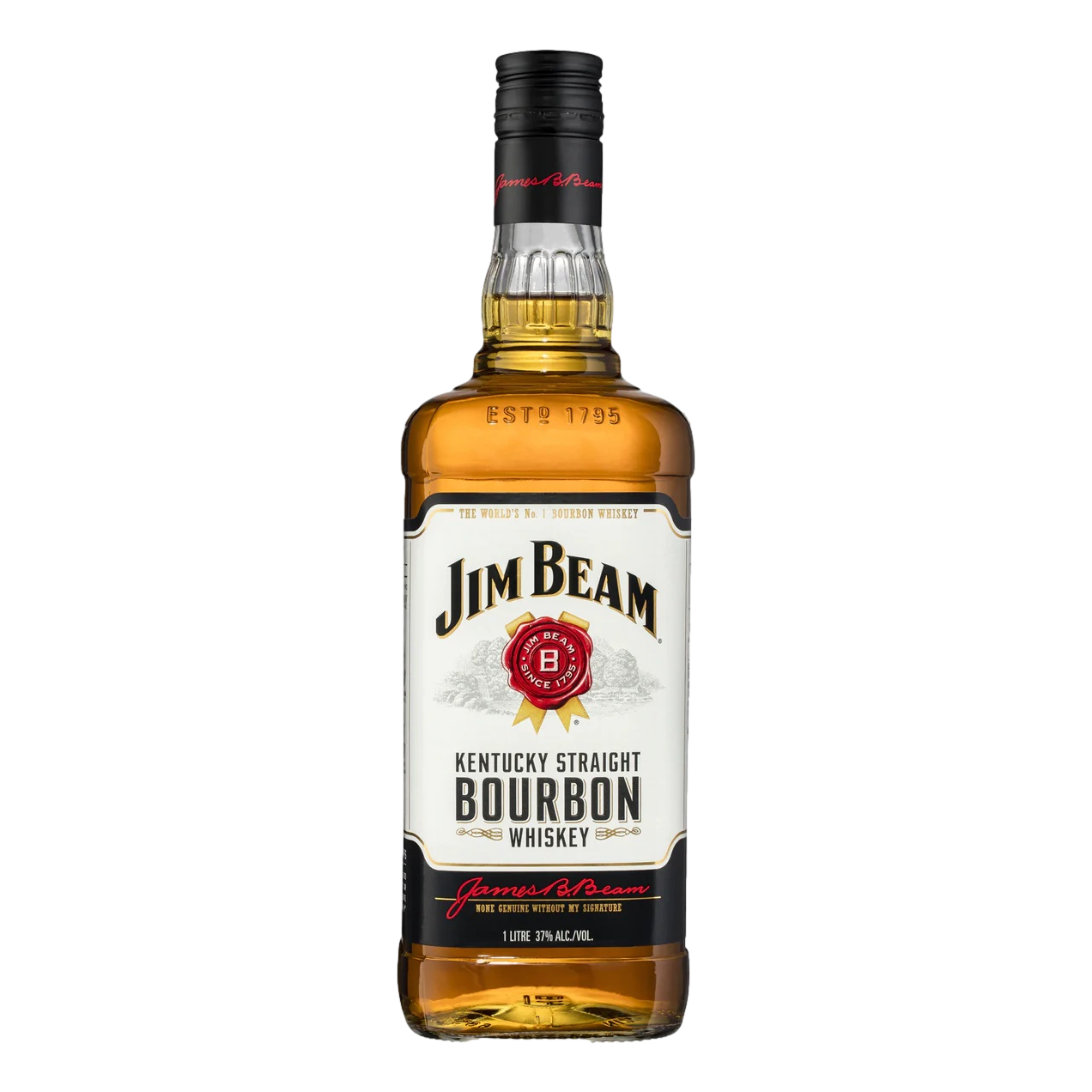 Jim Beam White Label Kentucky Straight Bourbon Whiskey 1L