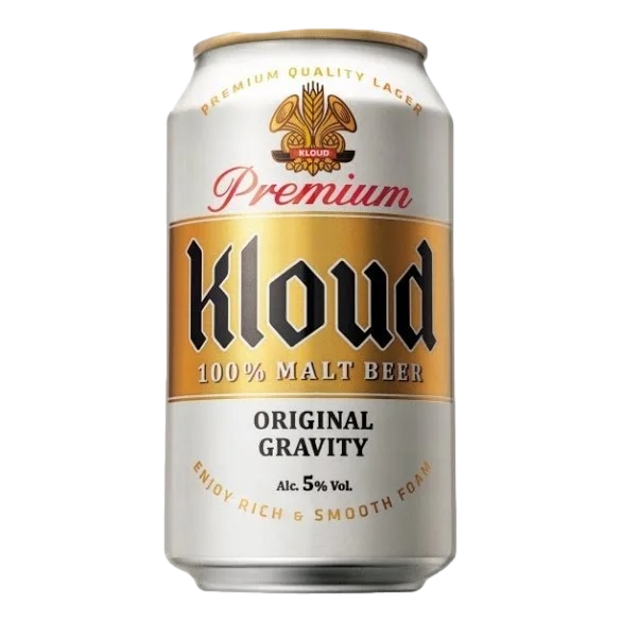 Kloud 100% Malt Real Beer Original Gravity Lager 355ml Can Single