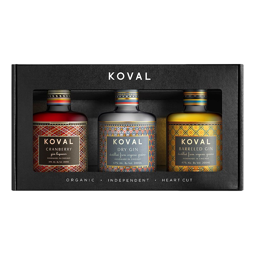 Koval Gin 200ml Tasting Set of 3 Gift Pack