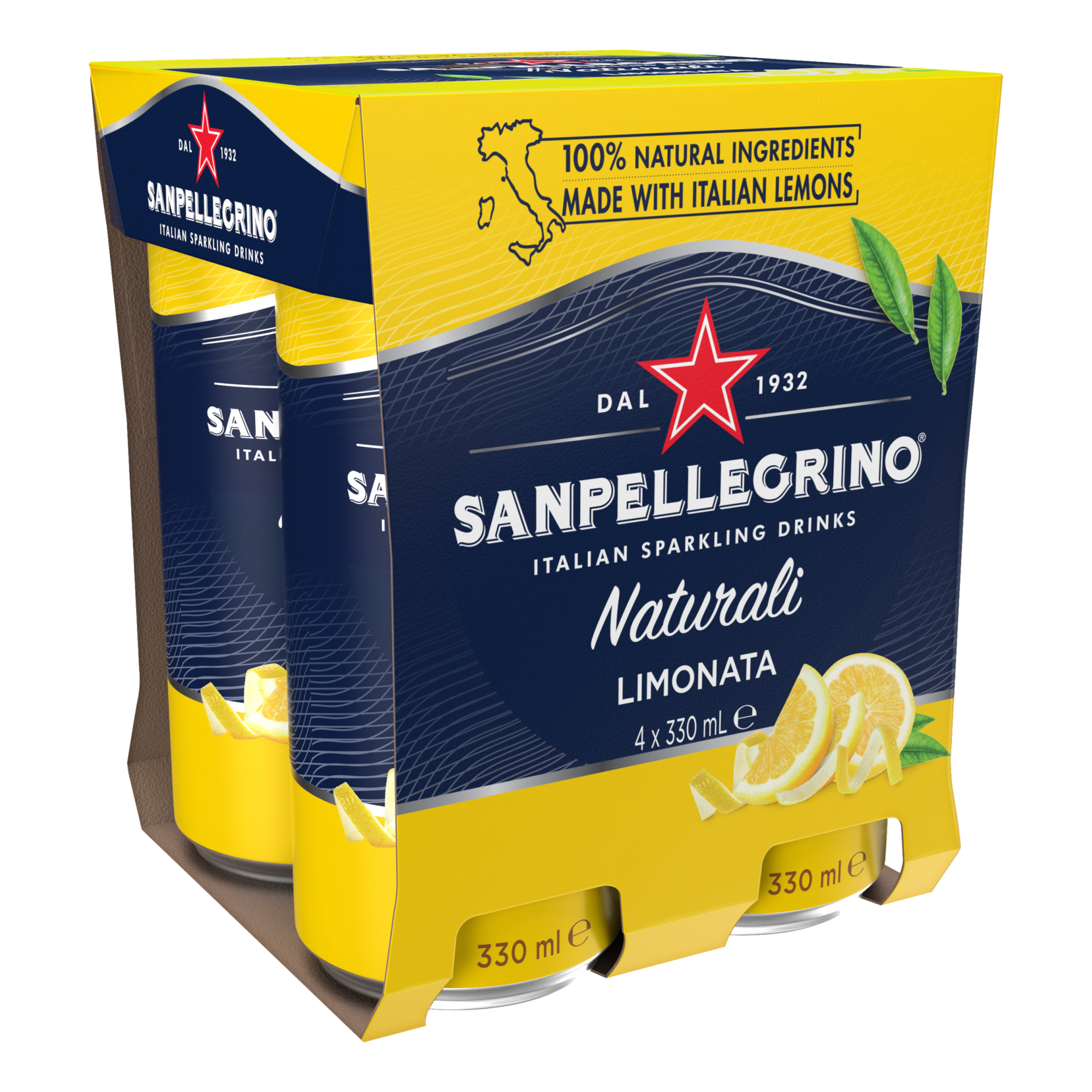 San Pellegrino Naturali Limonata 330ml Can 4 Pack