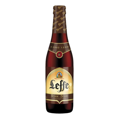 Leffe Brune Dark Abbey Dubbel 330ml Bottle 4 Pack