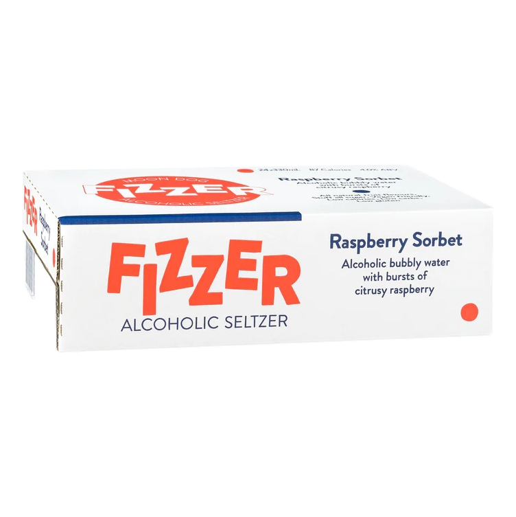 Moon Dog Fizzer Seltzer Raspberry Sorbet 330ml Can Case of 24