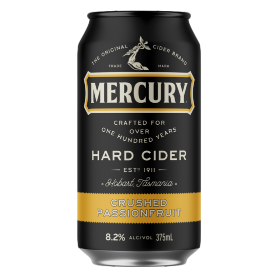 Mercury Hard Cider Crushed Passionfruit 8.2% 375ml Can Case of 24