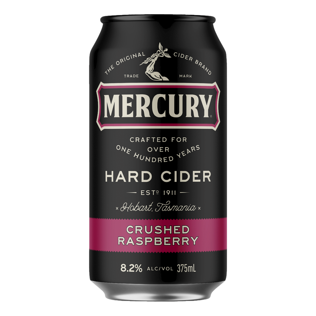 Mercury Hard Cider Crushed Raspberry 8.2% 375ml Can Case of 24