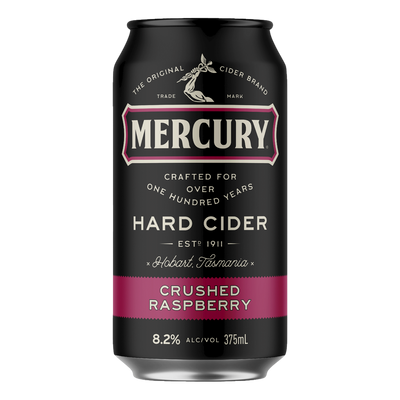 Mercury Hard Cider Crushed Raspberry 8.2% 375ml Can Case of 24