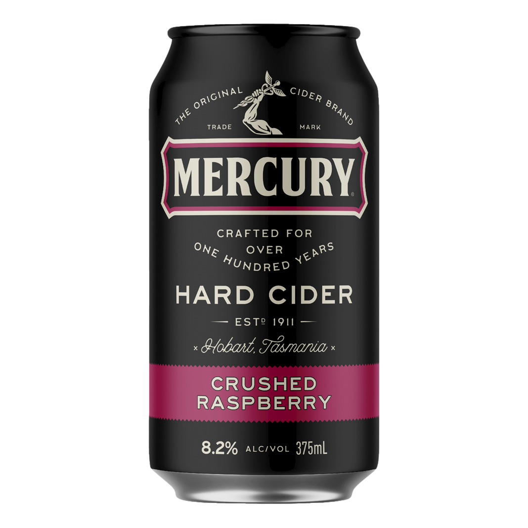 Mercury Hard Cider Crushed Raspberry 8.2% 375ml Can Single