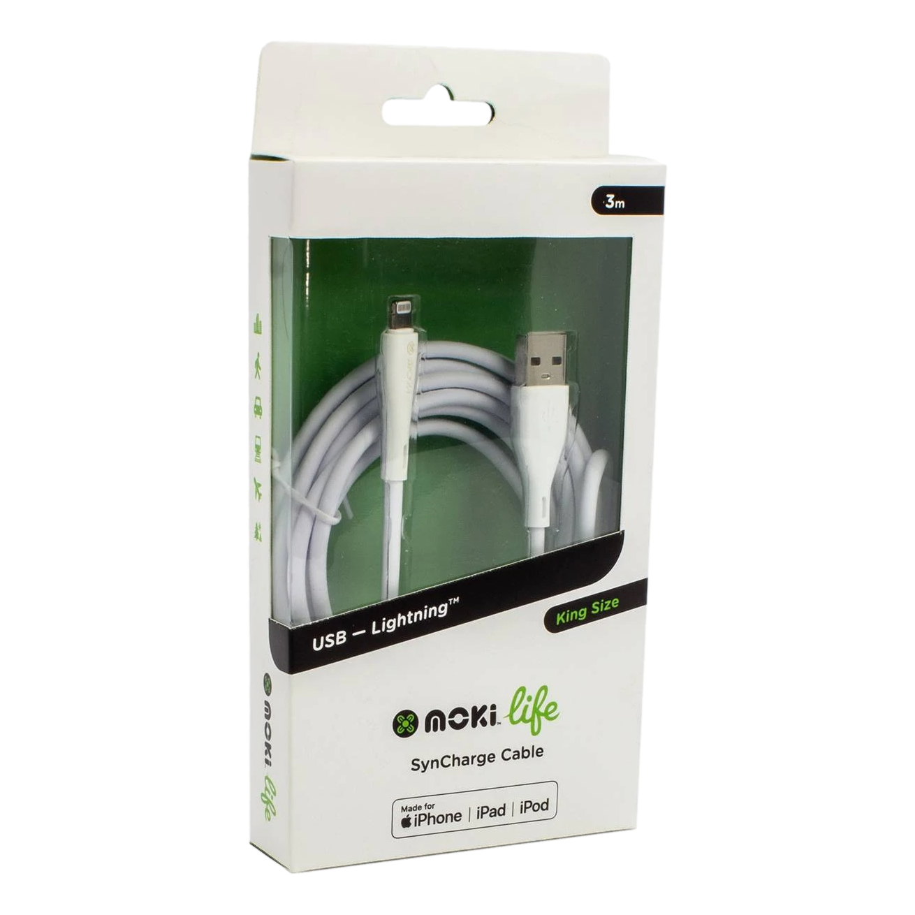 Moki Syncharge Cable Lightning to USB 3m