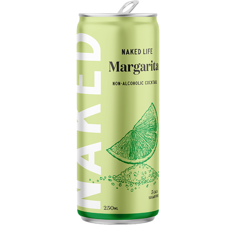 Naked Life Non-Alcoholic Margarita Cocktail 250ml Can 4 Pack