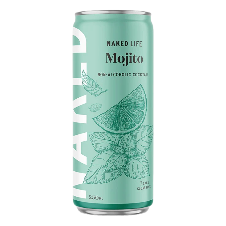 Naked Life Non-Alcoholic Mojito Cocktail 250ml Can Single