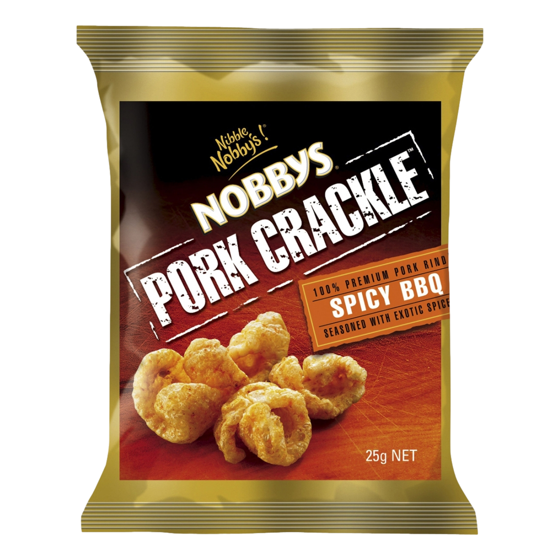 Nobby's Spicy BBQ Pork Crackle 25g