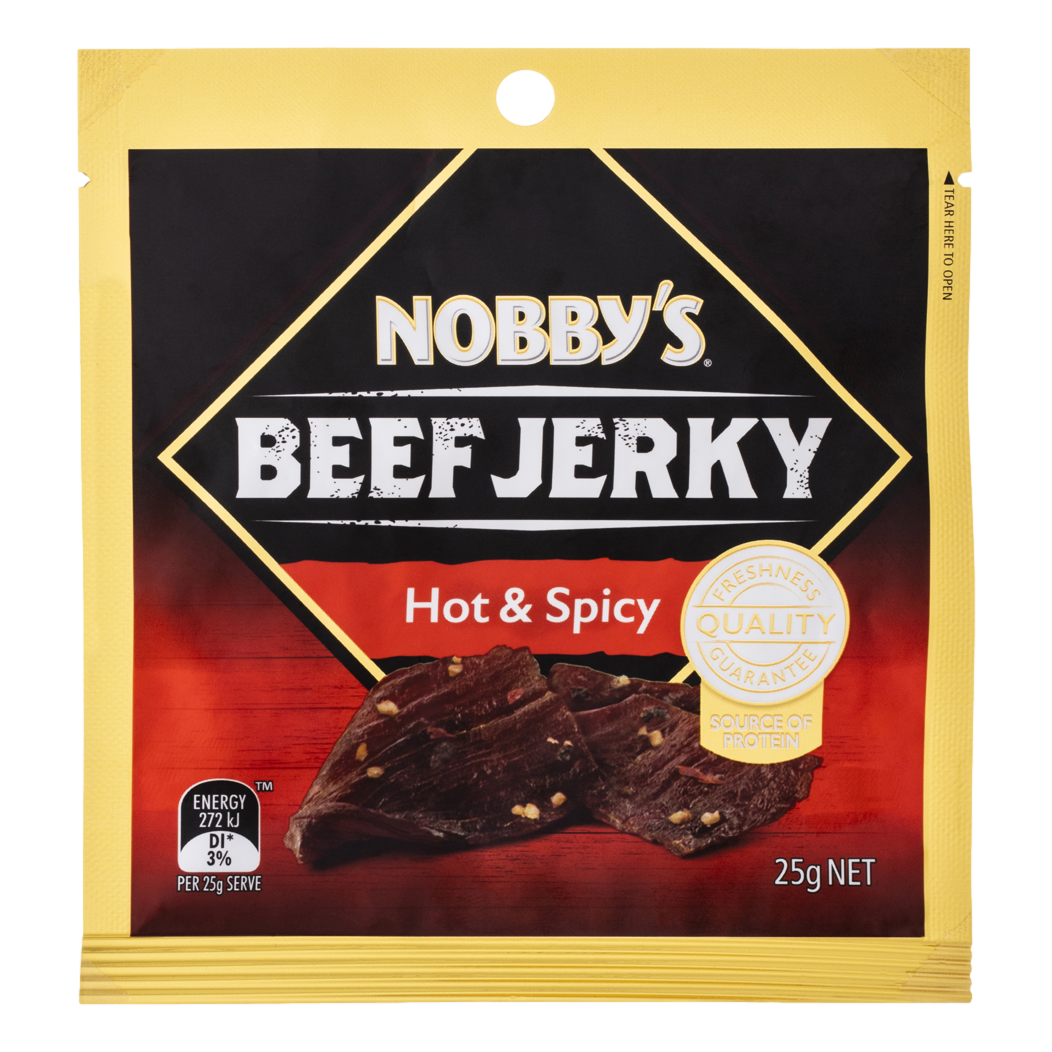 Nobby's Beef Jerky Hot & Spicy 25g
