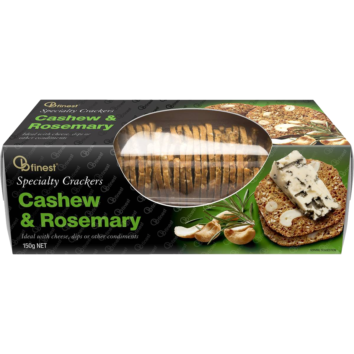 OB Finest Cashew & Rosemary Specialty Crackers 150g