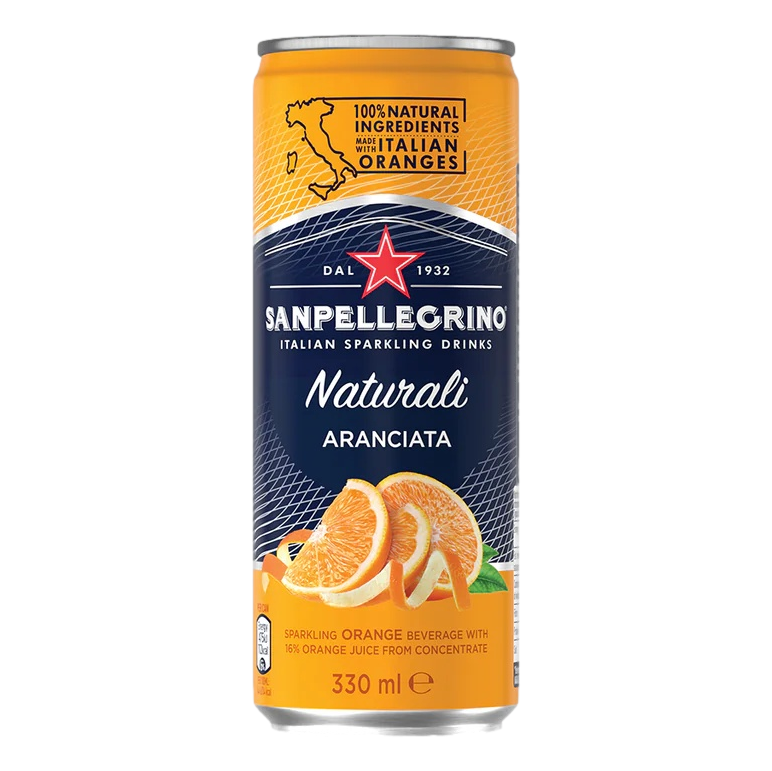 San Pellegrino Naturali Aranciata 330ml Can Single