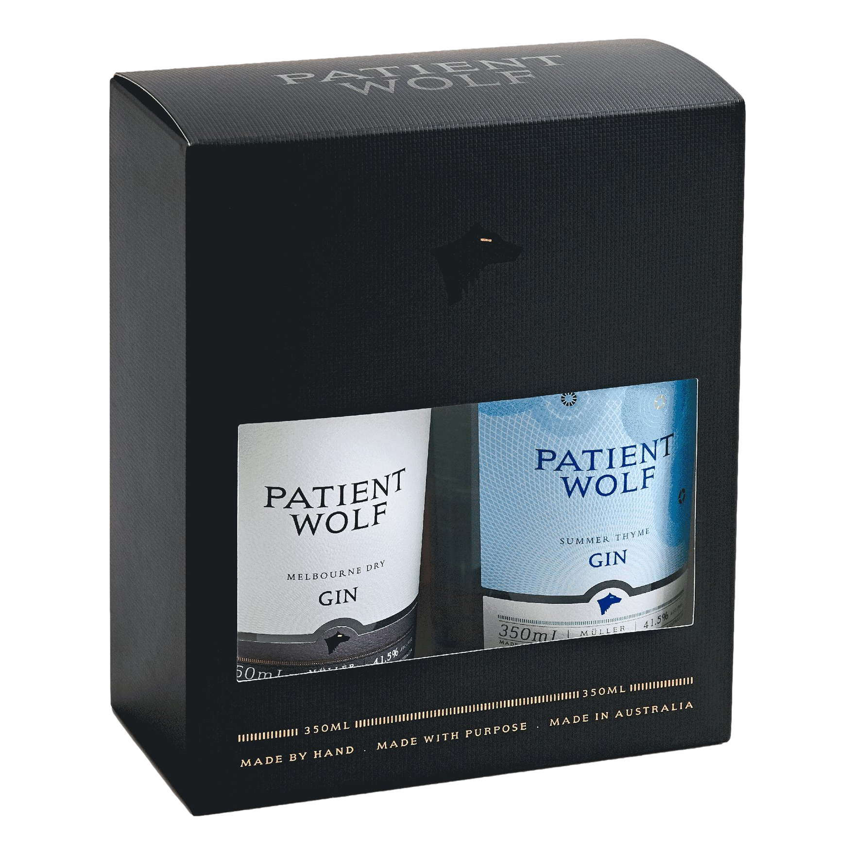 Patient Wolf Melbourne Dry & Summer Thyme Gin 350ml Twin Pack