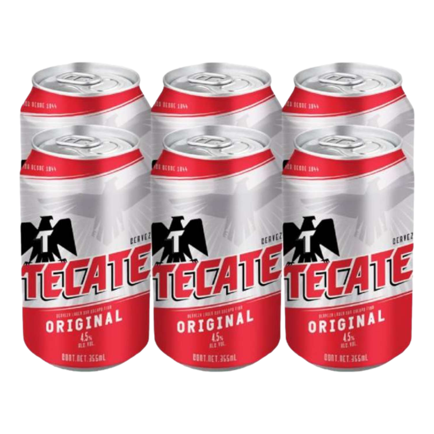 Tecate Original Mexican Lager 355ml Can 6 Pack