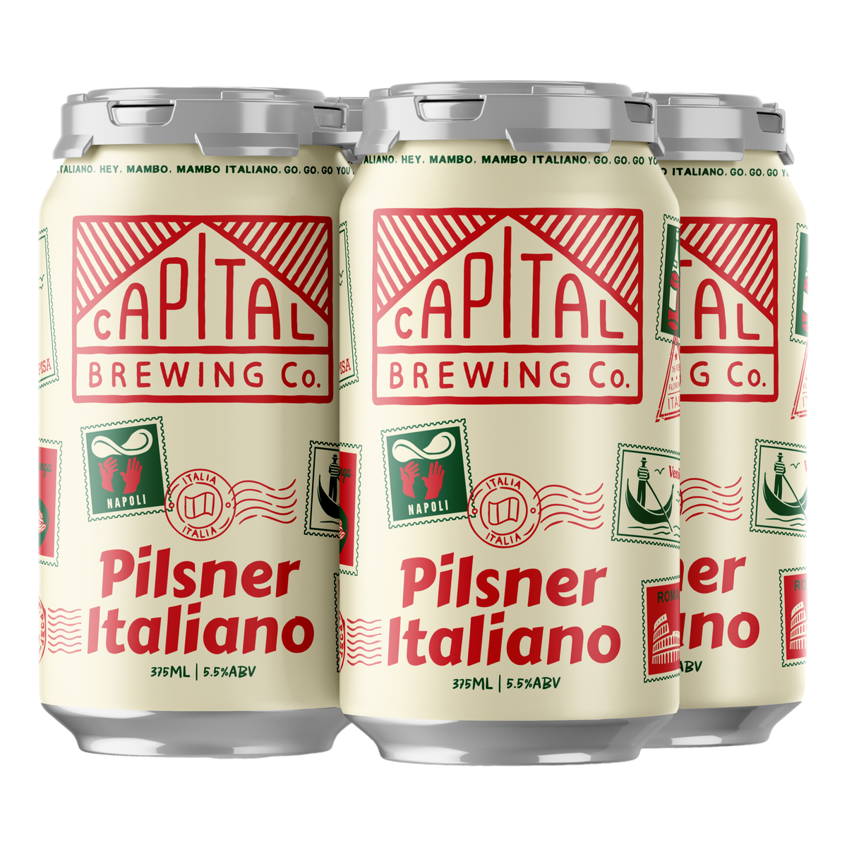Capital Brewing Co. Pilsner Italiano 375ml Can 4 Pack