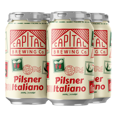 Capital Brewing Co. Pilsner Italiano 375ml Can 4 Pack