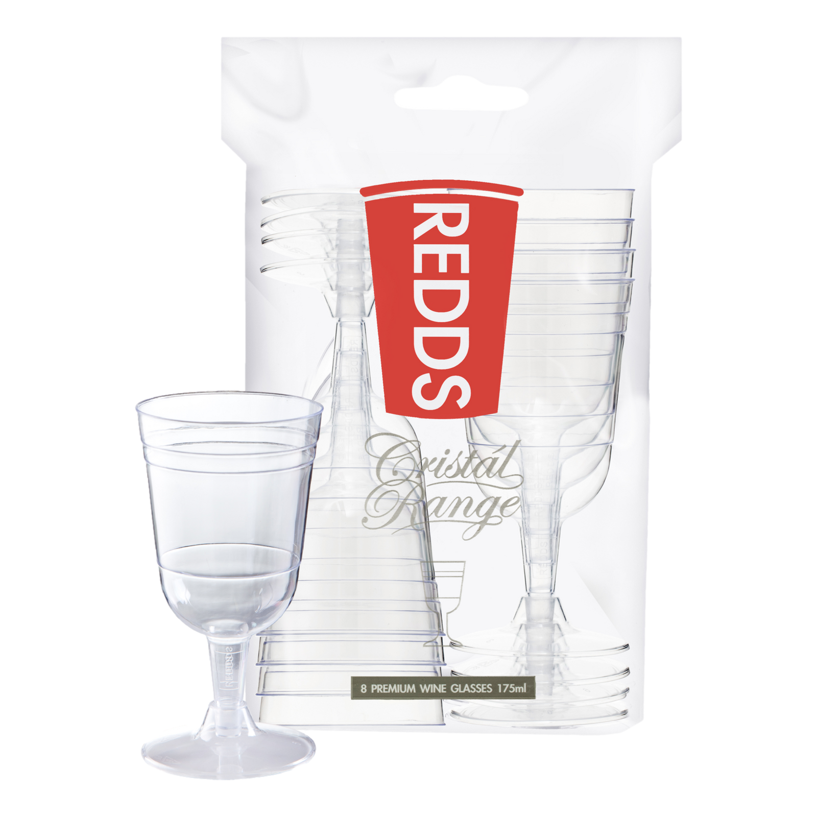 REDDS Cristal Wine Glass 175ml 8 Pack