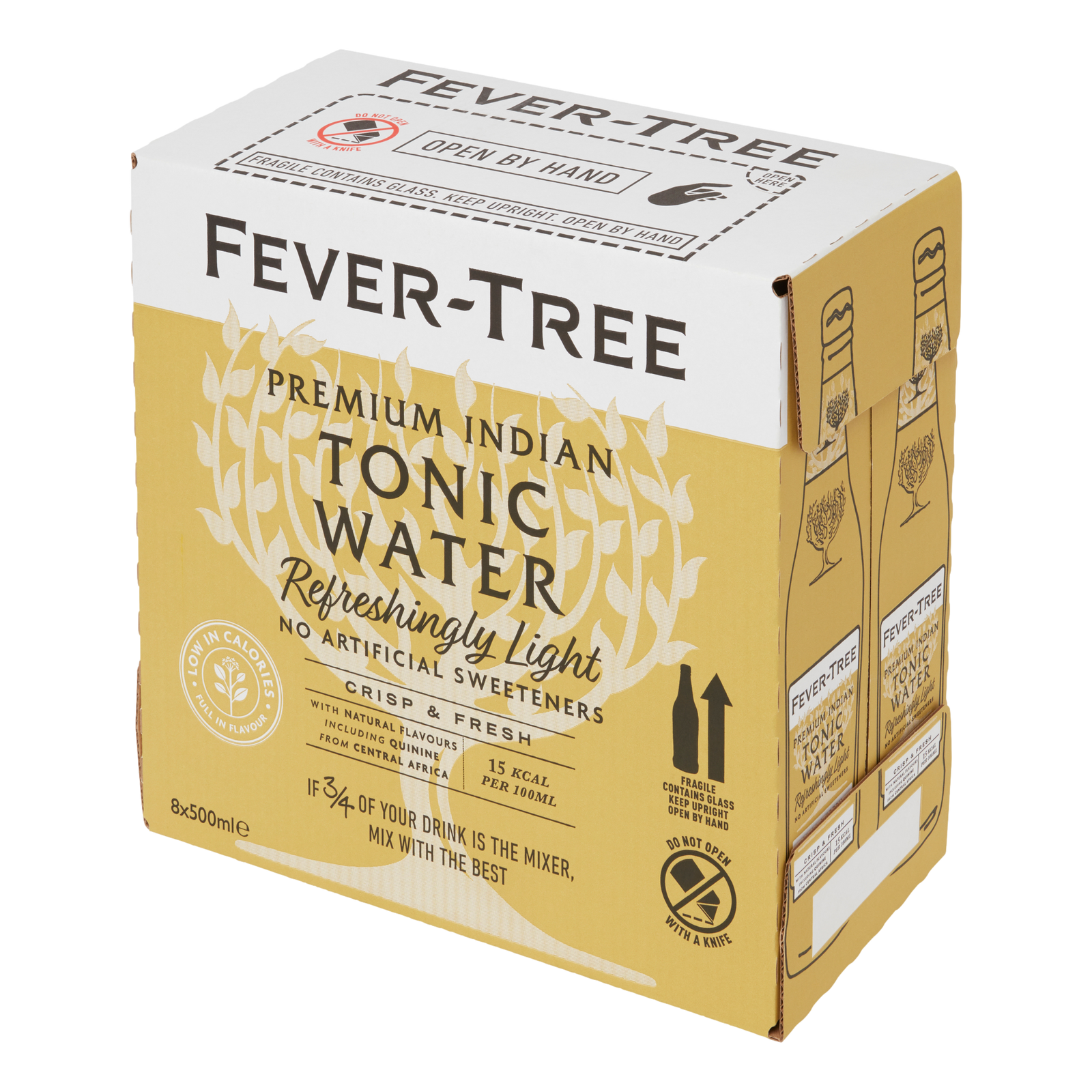 Fever Tree LIGHT Indian Tonic Water 500ml Bottle Case of 8
