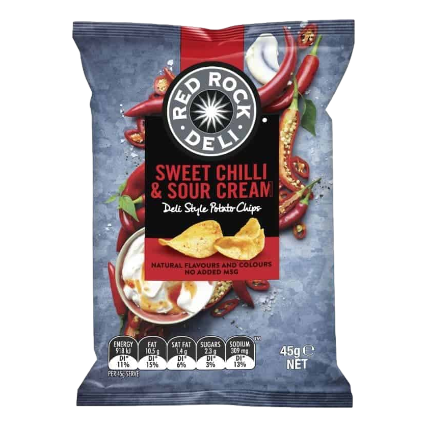 Red Rock Deli Sweet Chilli & Sour Cream Potato Chips 90g