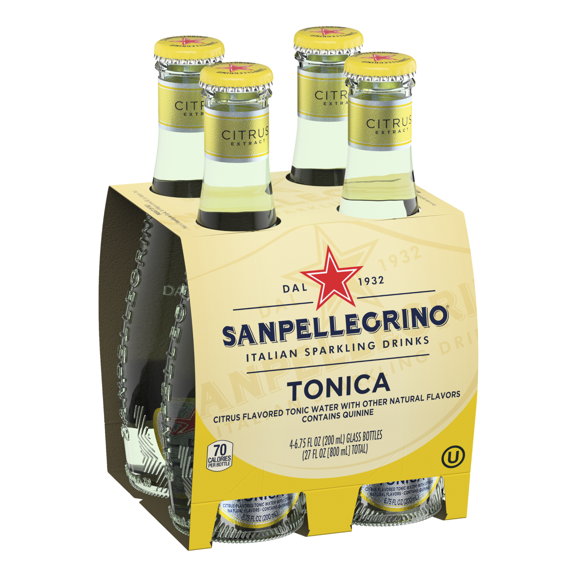 San Pellegrino Tonica Citrus 200ml Bottle 4 Pack