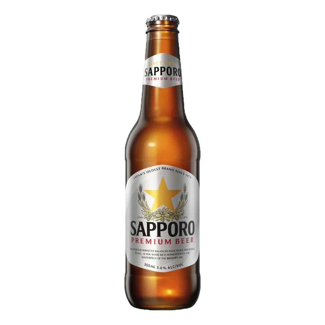 Sapporo Premium Lager 355ml Bottle 6 Pack