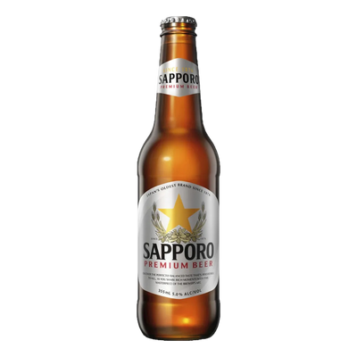Sapporo Premium Lager 355ml Bottle 6 Pack