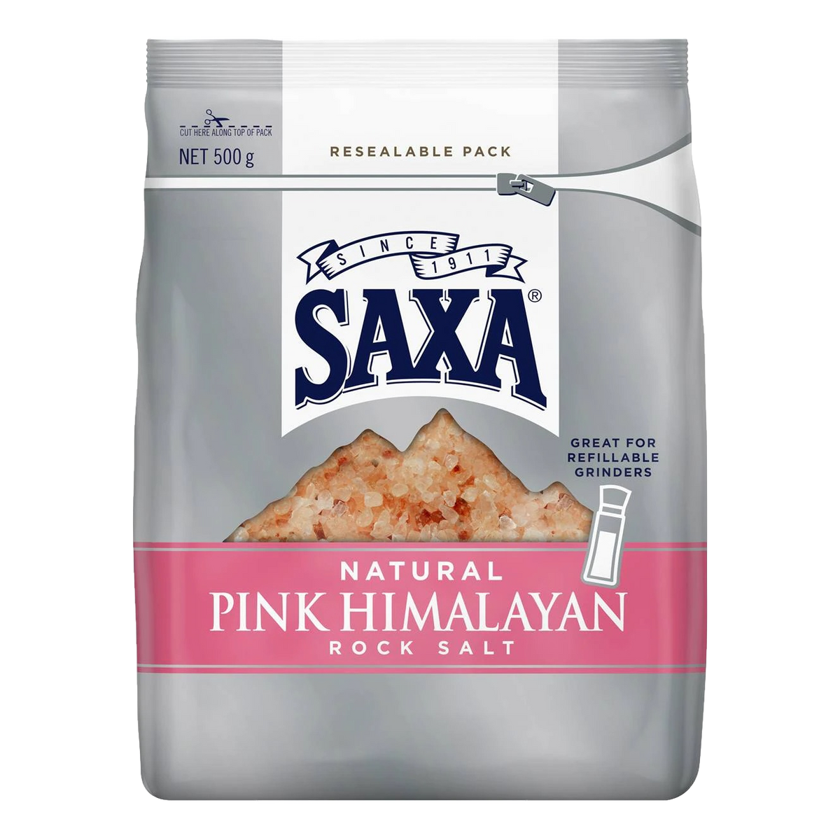 Saxa Natural Pink Himalayan Rock Salt 500g