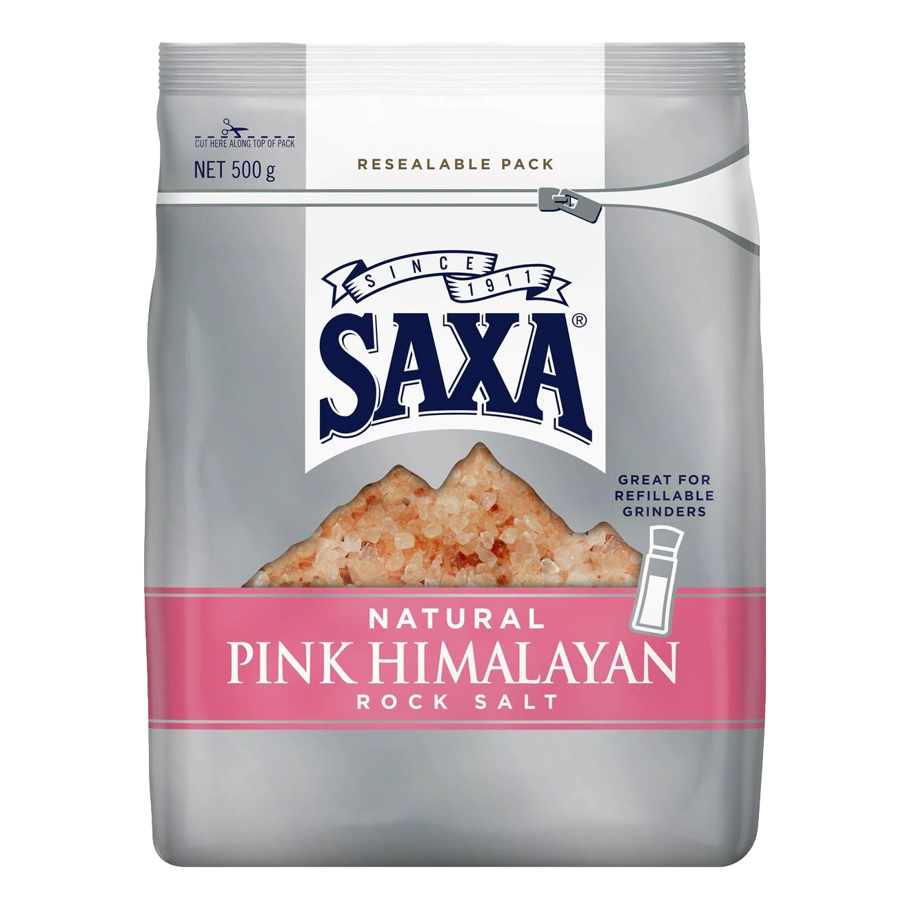 Saxa Natural Pink Himalayan Rock Salt 500g