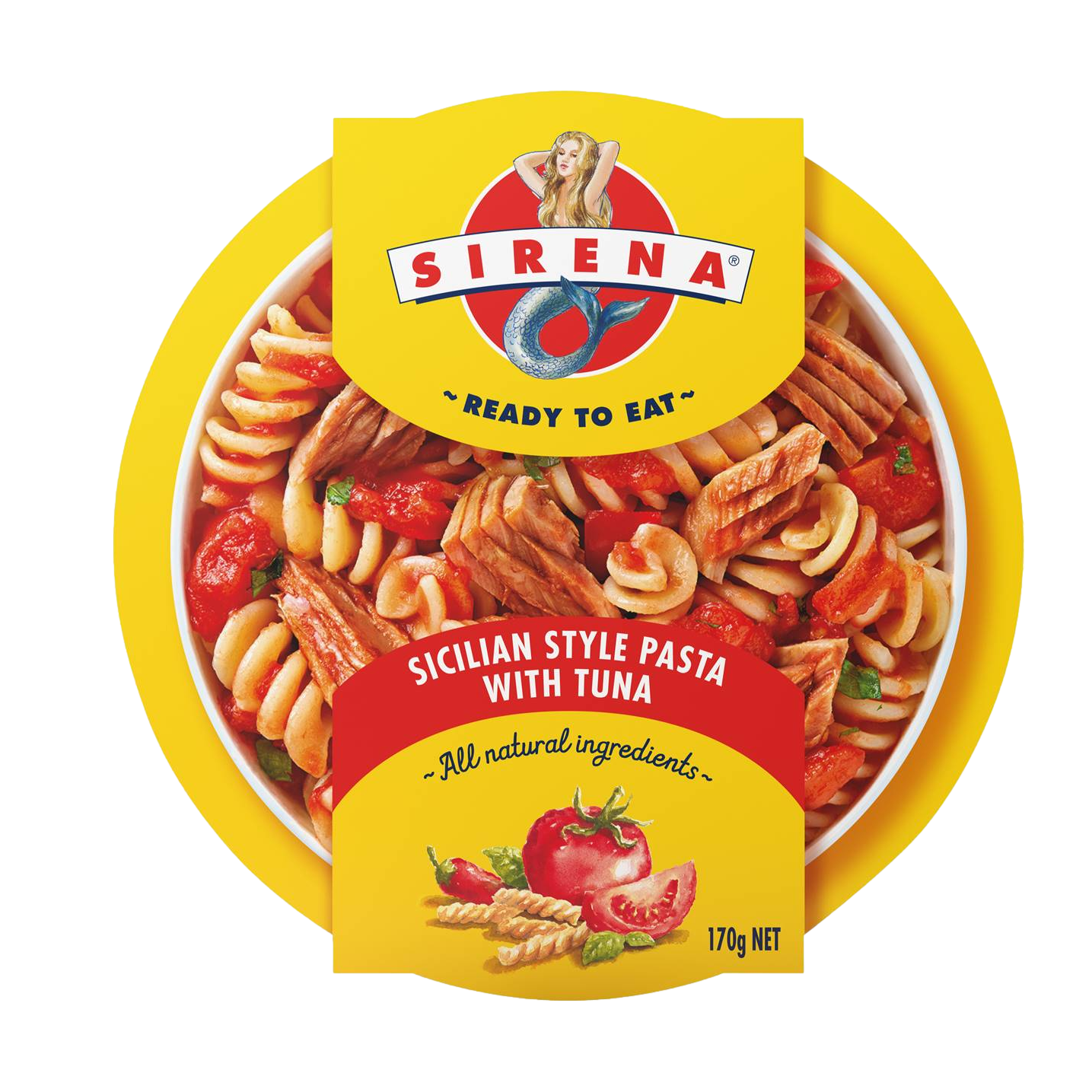 Sirena Ready To Eat Sicilian Style Pasta with Tuna 170g