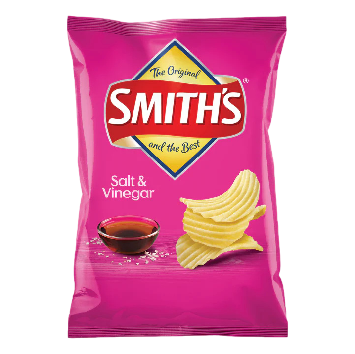 Smith's Crinkle Cut Salt & Vinegar Potato Chips 90g
