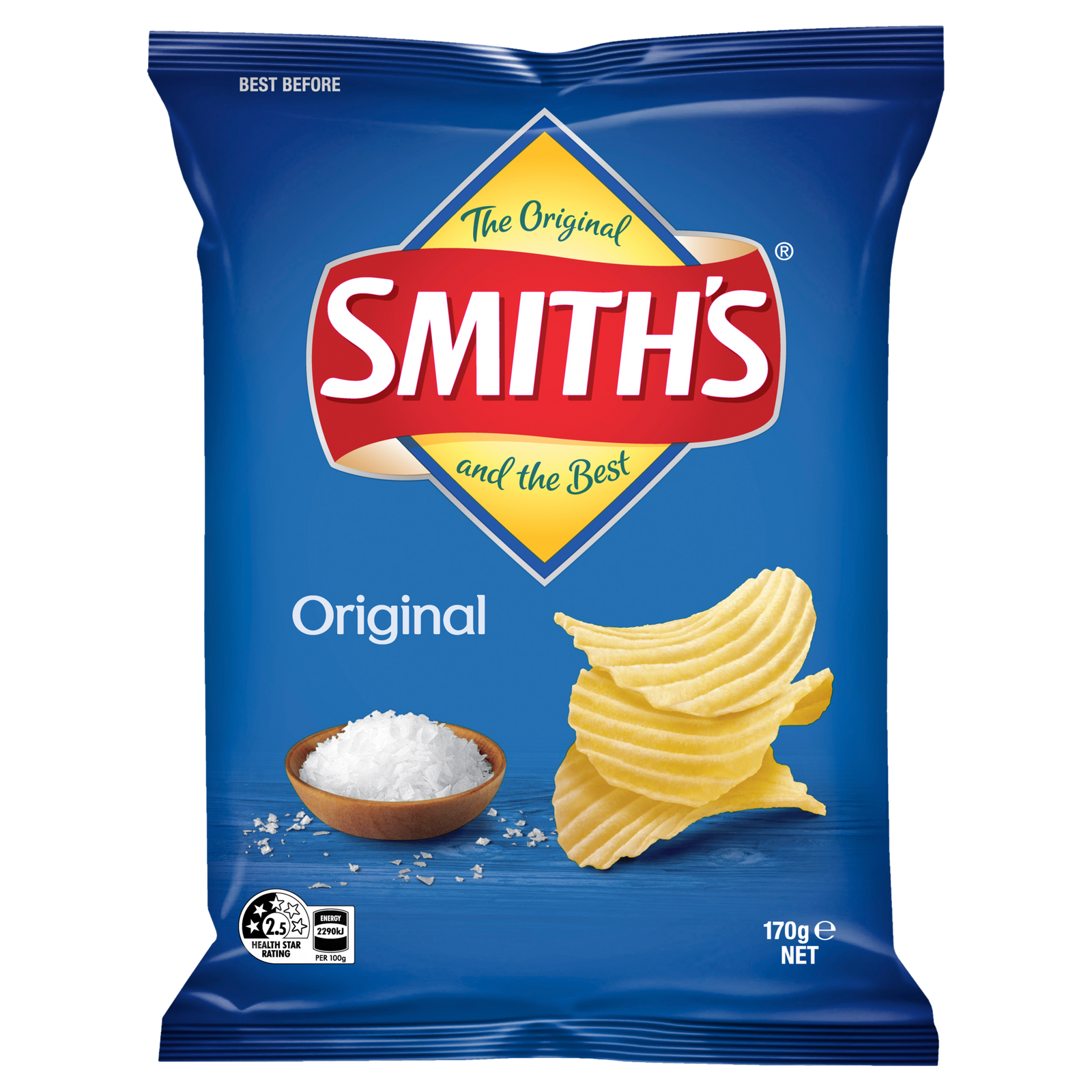 Smith's Crinkle Cut Original Potato Chips 170g