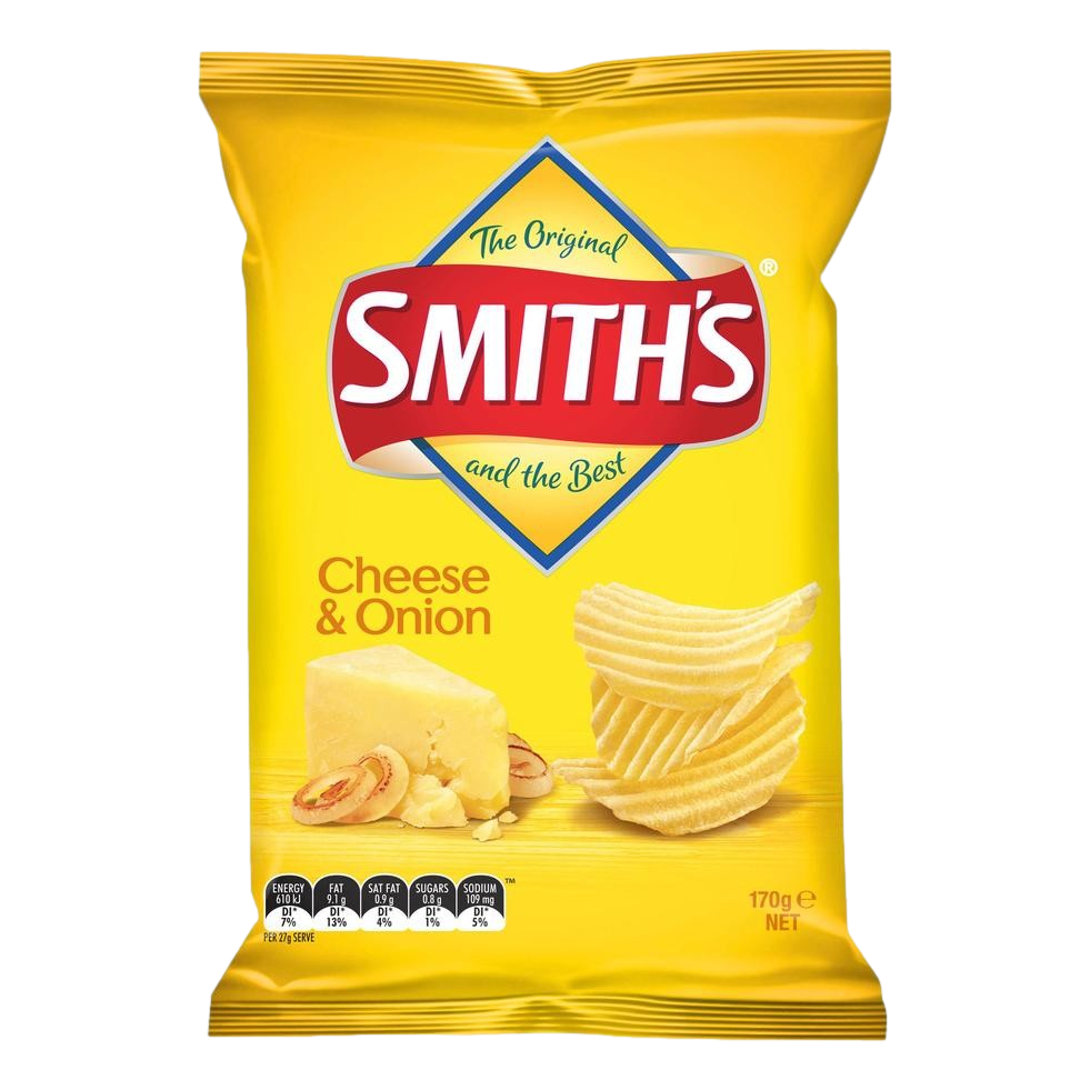 Smith's Crinkle Cut Cheese & Onion Potato Chips 170g