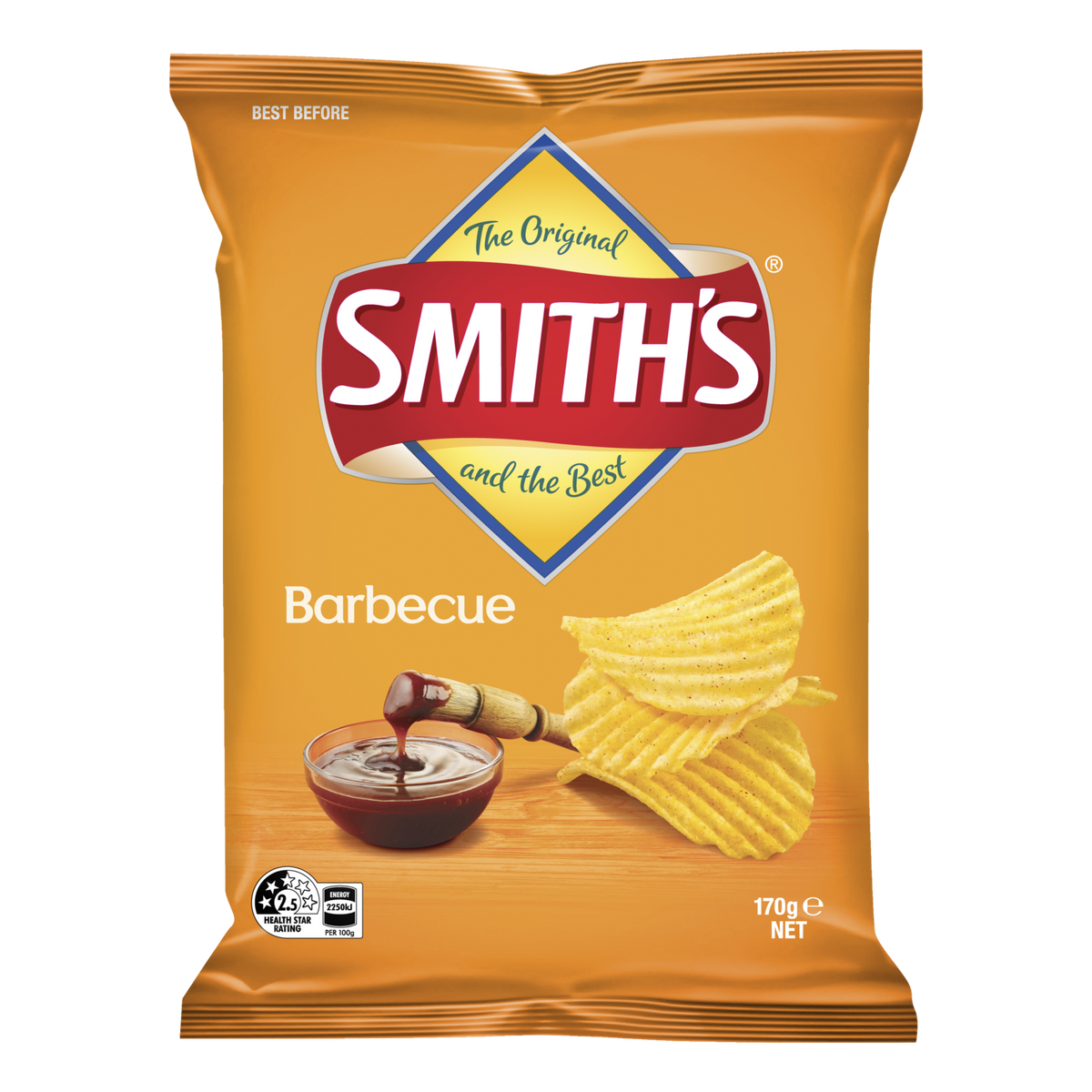 Smith's Crinkle Cut Barbecue Potato Chips 170g