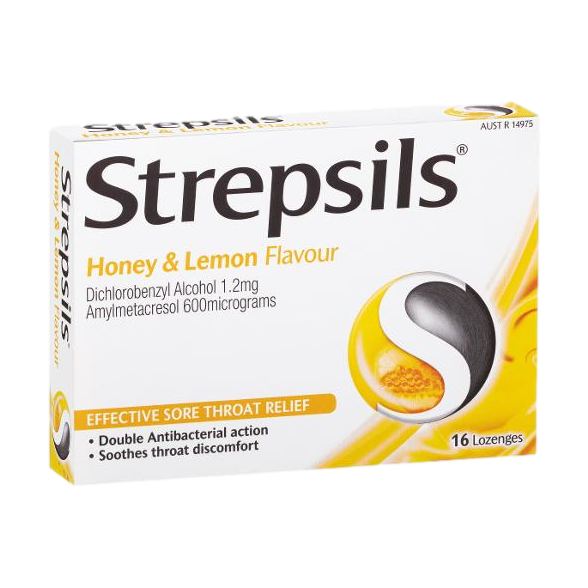 Strepsils Honey & Lemon Lozenges 16 Pack