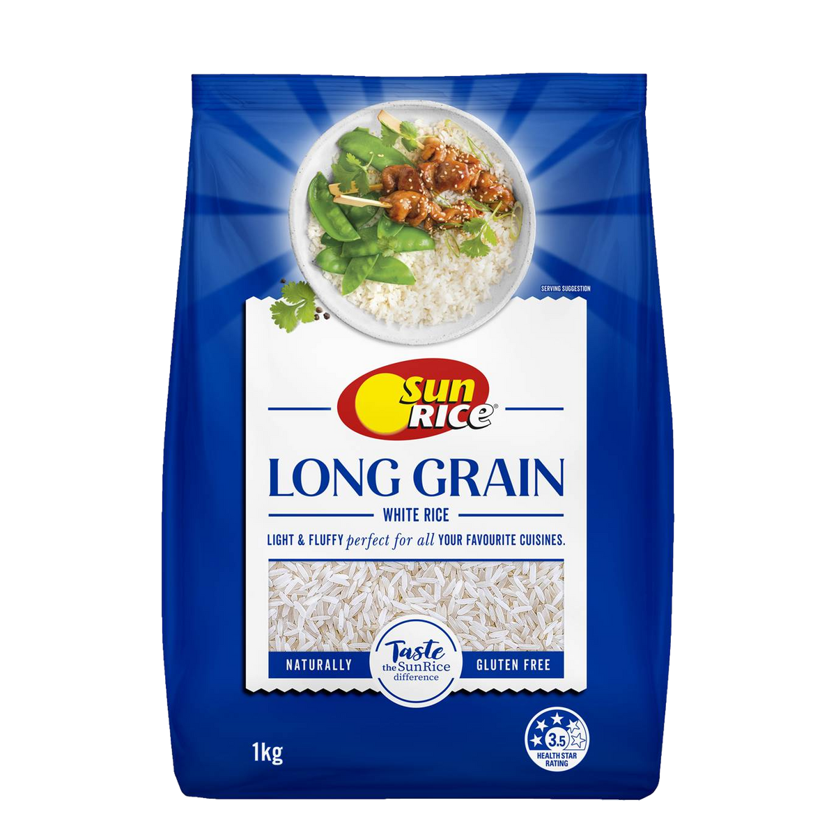 Sunrice Long Grain White Rice 1Kg