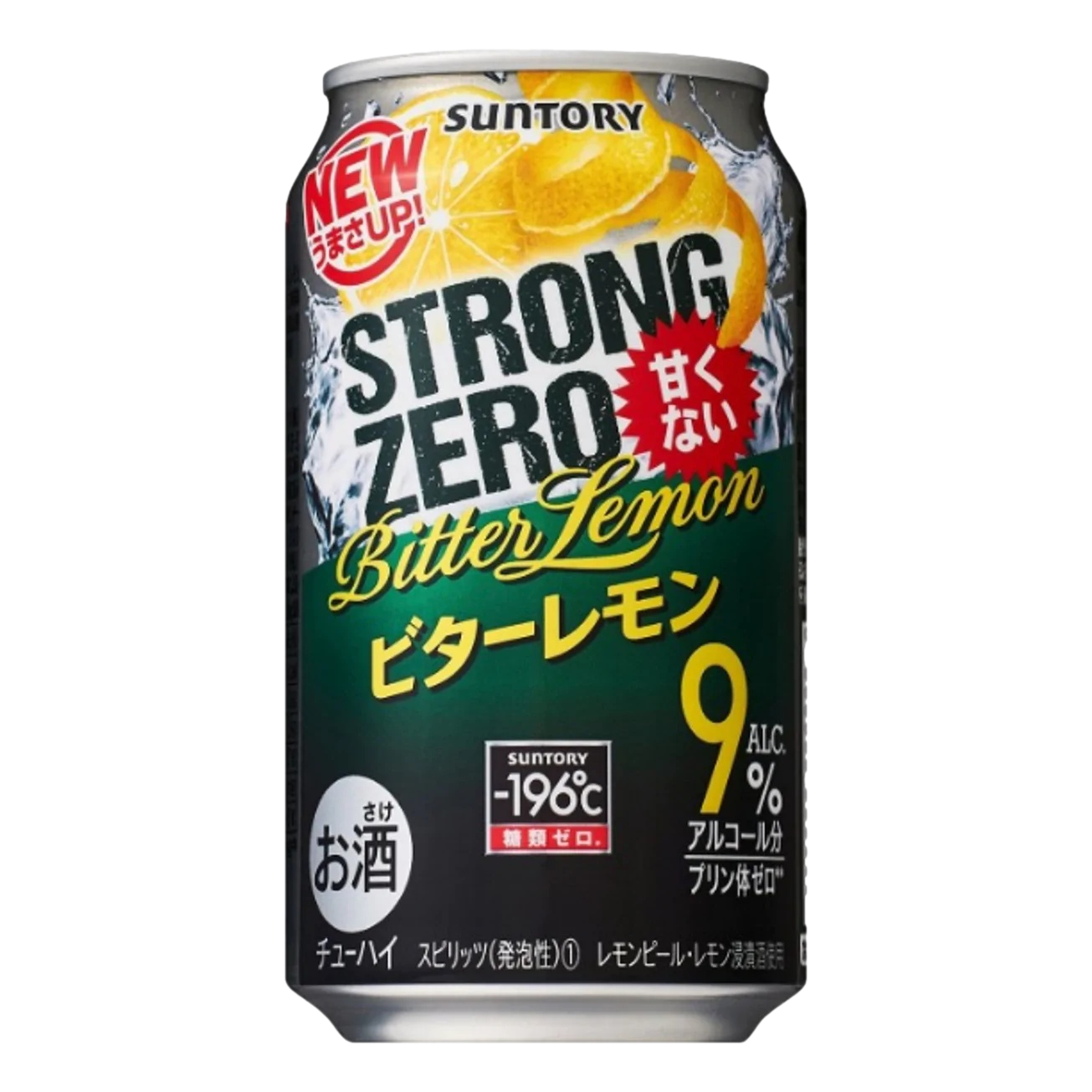 Suntory Strong Zero Bitter Lemon 9% 350ml Can 4 Pack