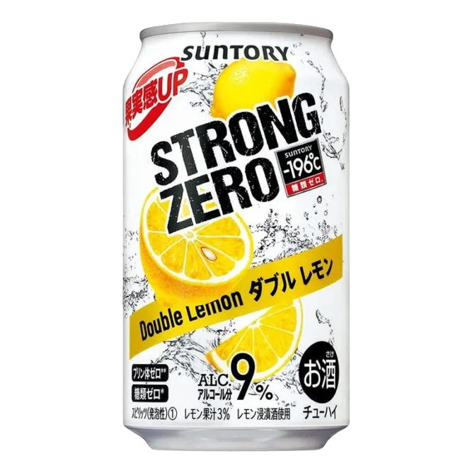 Suntory Strong Zero Double Lemon 9% 350ml Can 4 Pack