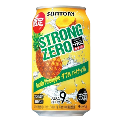 Suntory Strong Zero Double Pineapple 9% 350ml Can 4 Pack