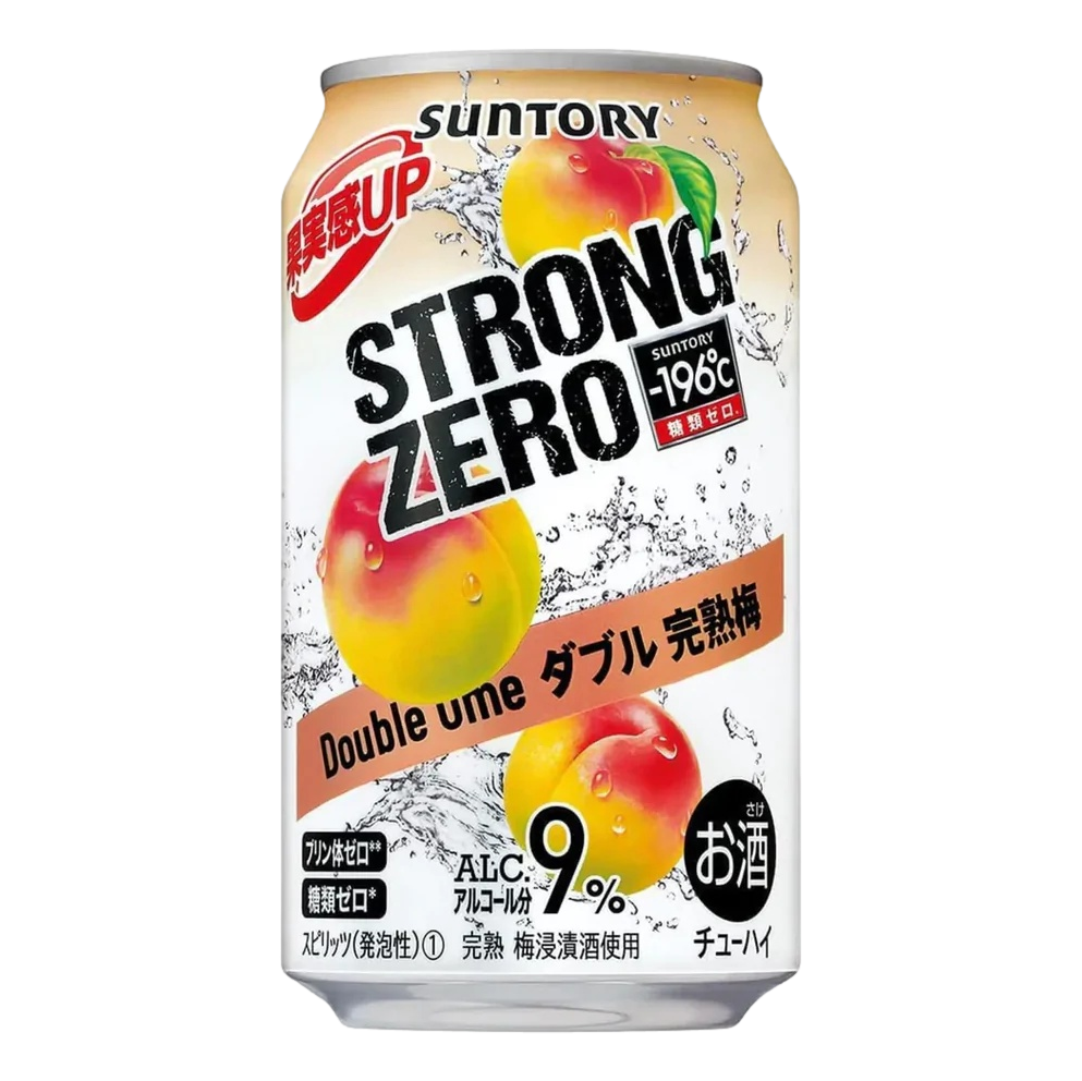 Suntory Strong Zero Double Ume Plum 9% 350ml Can 4 Pack