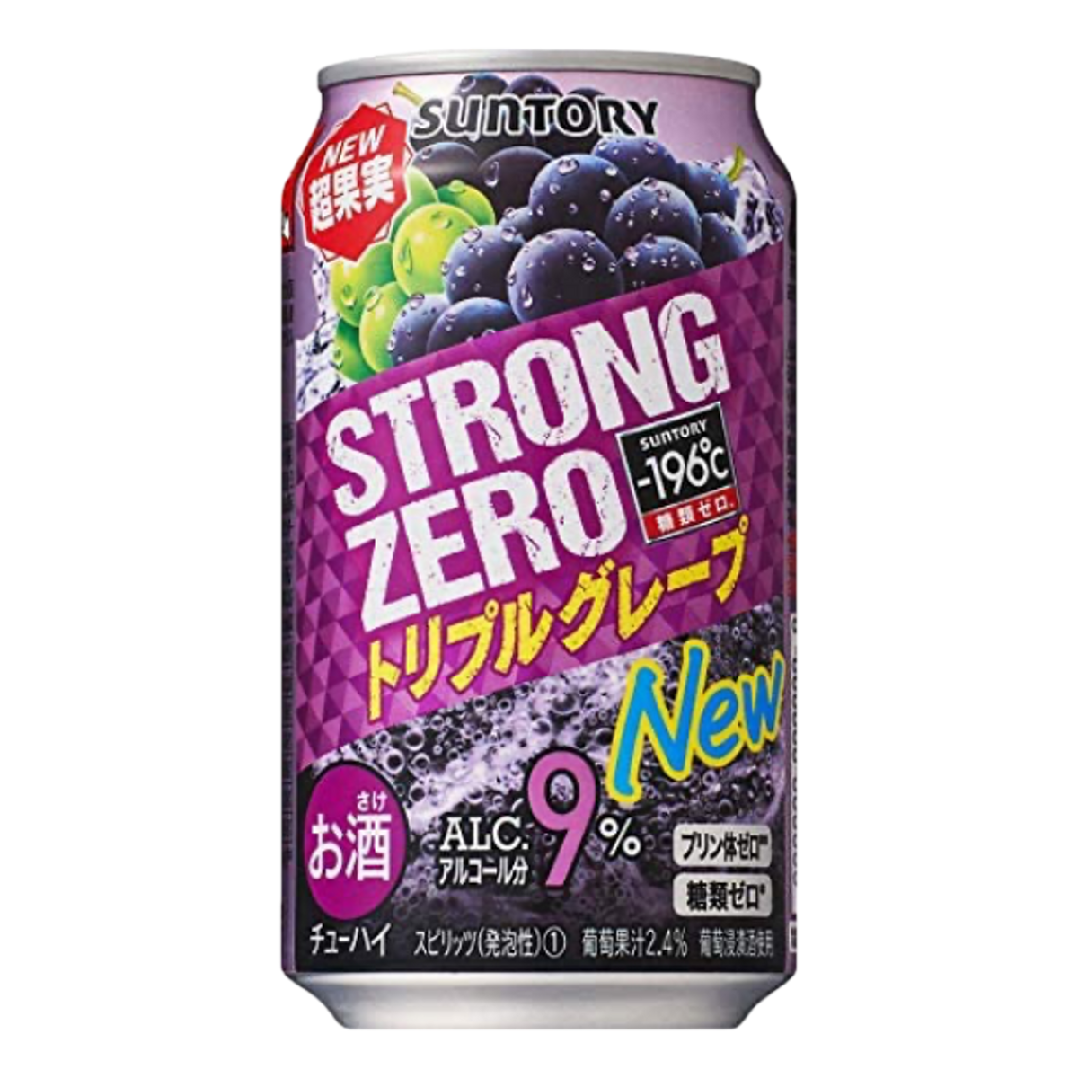 Suntory Strong Zero Grape 9% 350ml Can Single