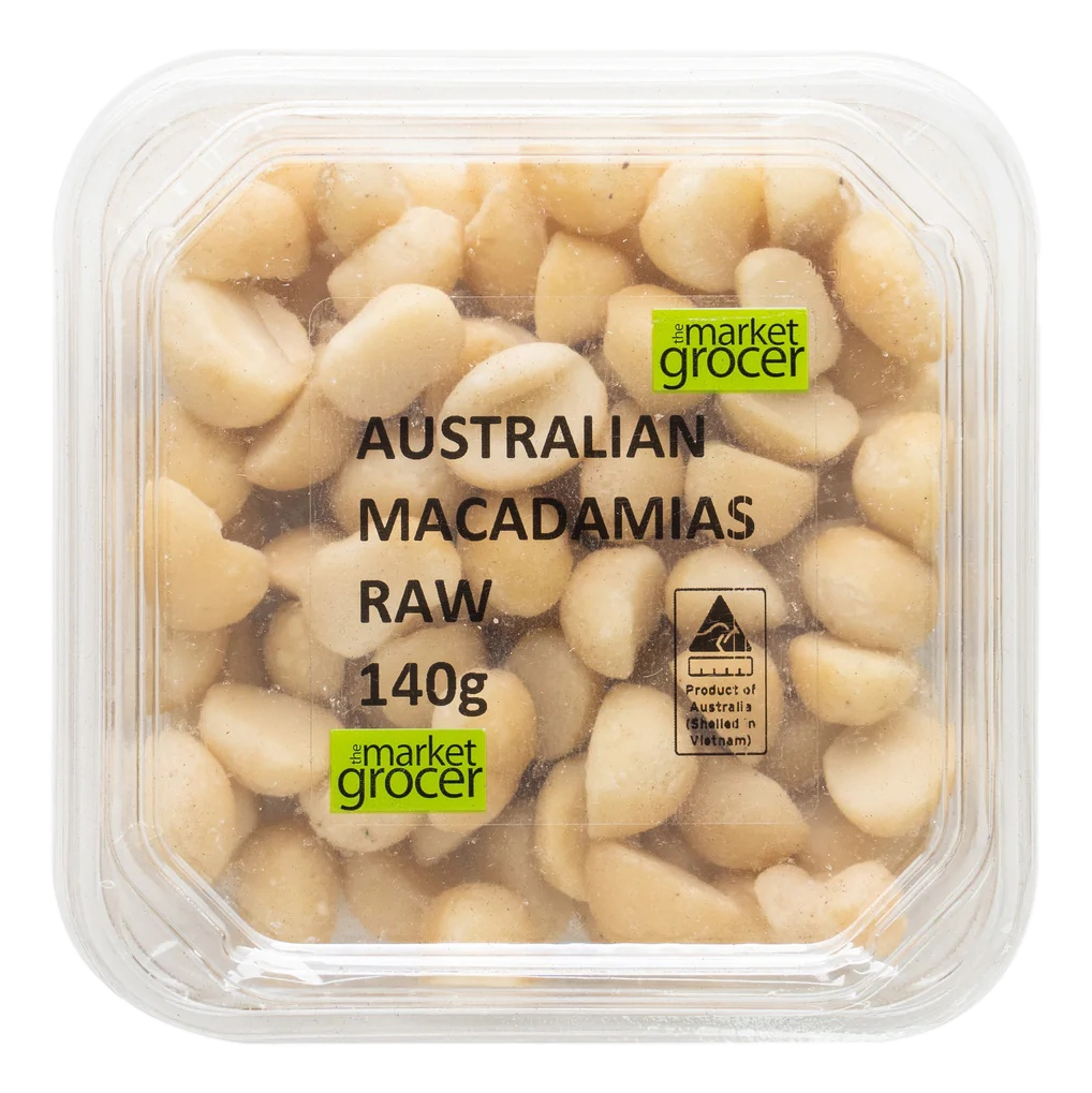 The Market Grocer Australian Macadamias Raw 140g